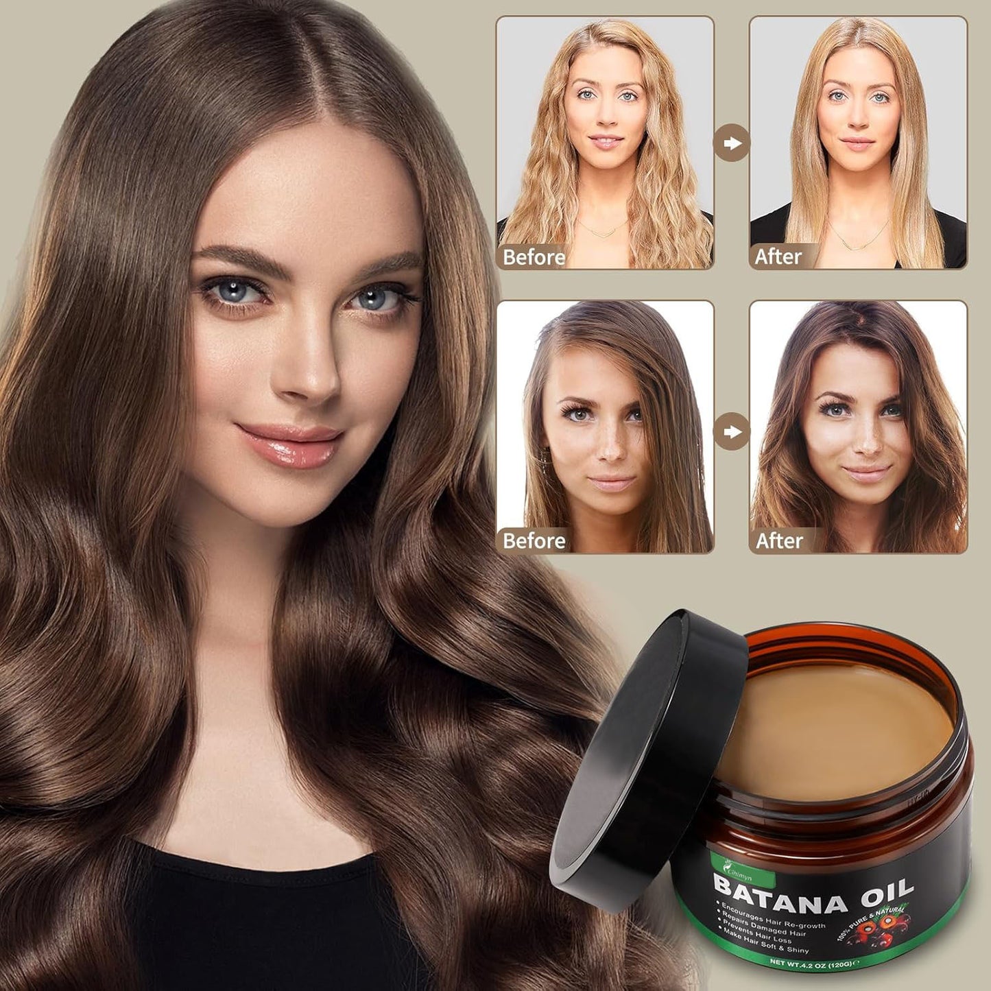 Batana oil, Batana cream, Hair care essential oil